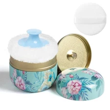 Powder Puff and Container for Body Dusting Case with for... 