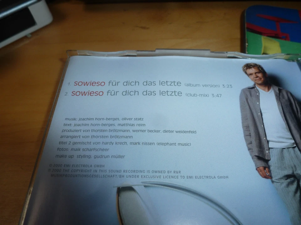 Matthias Reim Maxi-CD Sowieso für dich das letzte - Bild 2 von 3