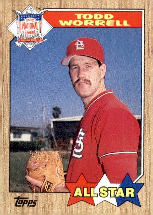 1987 Topps #605 Todd Worrell All-Star Cardinals Baseball Card