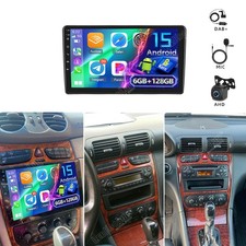 6+128G DAB+ Autoradio Android 15 F&uuml;r Mercedes CLK-klasse W209 2002-2006 GPS Kam
