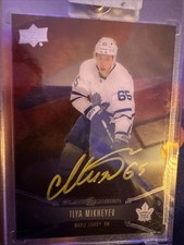 2021-22 UD Clear Cut Ilya Mikheyev Black Amber Auto #BA-IM Toronto Maple Leafs
