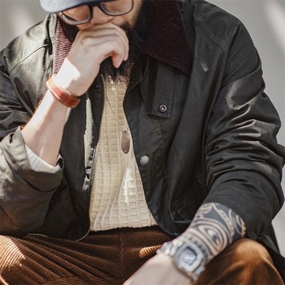 Replica 80s Oil Wax Fishing Jacke Spey Jacke Make Old Outdoor Lapel Mäntel