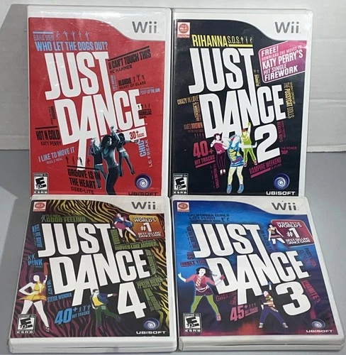Just Dance Lot 1 2 3 4 Nintendo Wii Complete Manual & Inserts