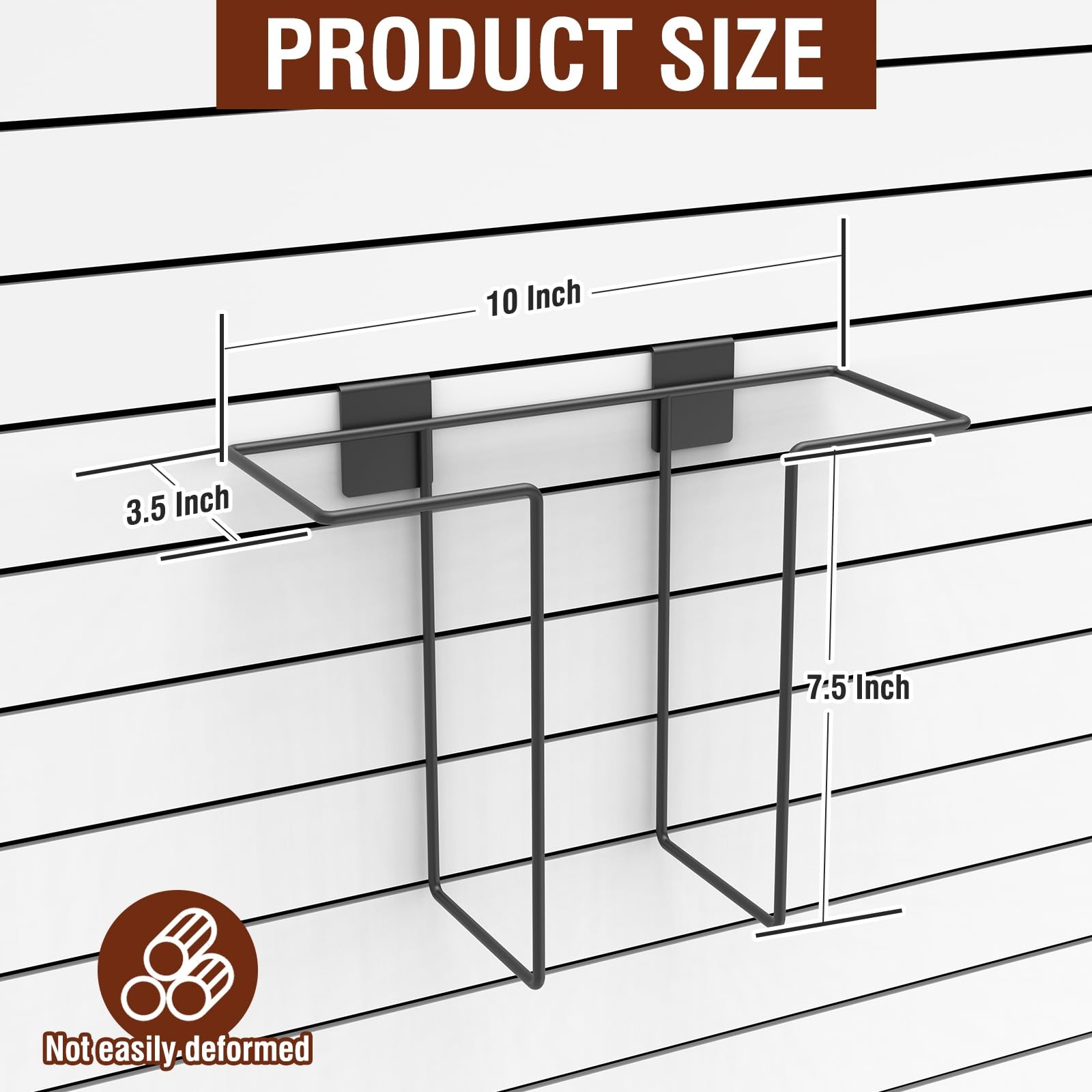 6 Pack Literature Display for Slatwall, Metal Wire Magazine Holder Slat Wall ...