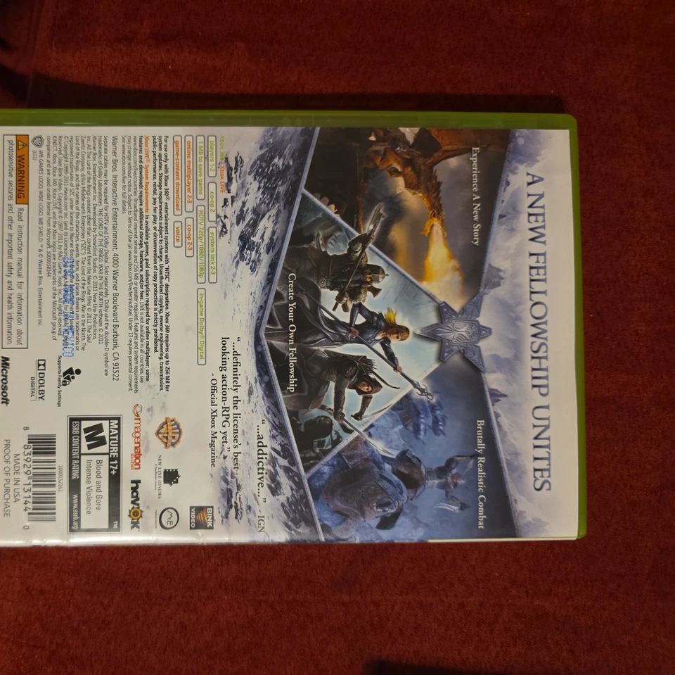 Lord of the Rings: War in the North (Microsoft Xbox 360, 2011) - Image 2 of 4