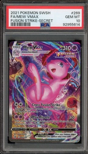 Pokemon Mew VMAX Fusion Strike Full Alt Art #269 PSA 10 Gem Mint