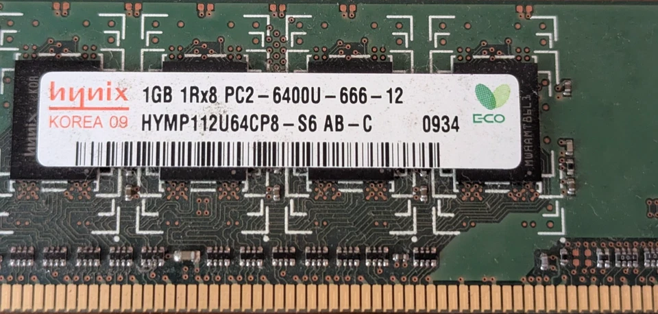 2GB (2×1GB) PC2-6400U DDR2-800 Desktop RAM Kit – Samsung + Hynix - Image 2 of 3