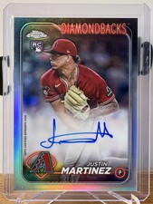 Justin Martinez 2024 Topps Chrome Rookie Autograph Refractor /499 #RA-JMA
