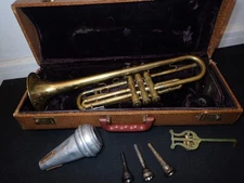 AMBASSADOR 1956 # 202612 TRUMPET MADE BY FE.OLDS & SON LOS ANGELES CA + EXTRAS