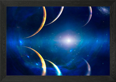 Super Nova gerahmtes Wandbild Poster Leinwanddruck Bild