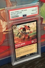 2022 DISNEY LORCANA MICKEY MOUSE D23 EXPO BRAVE LITTLE TAILOR 1 PSA 10 GEM MT 