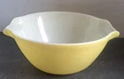 Vintage Anchor Hocking Fire King 10" Yellow Cinderella Handle Mixing Bowl