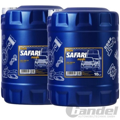 2x10 Liter 20W-50 Mannol Safari MOTORÖL API SL/CH-4