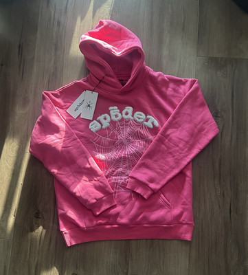 pink sp5der hoodie 