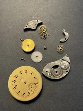 PARTS REPAIR ELGIN Watch Movement Grade 431 Art Deco w Dial 6/0s 7j Incomplete
