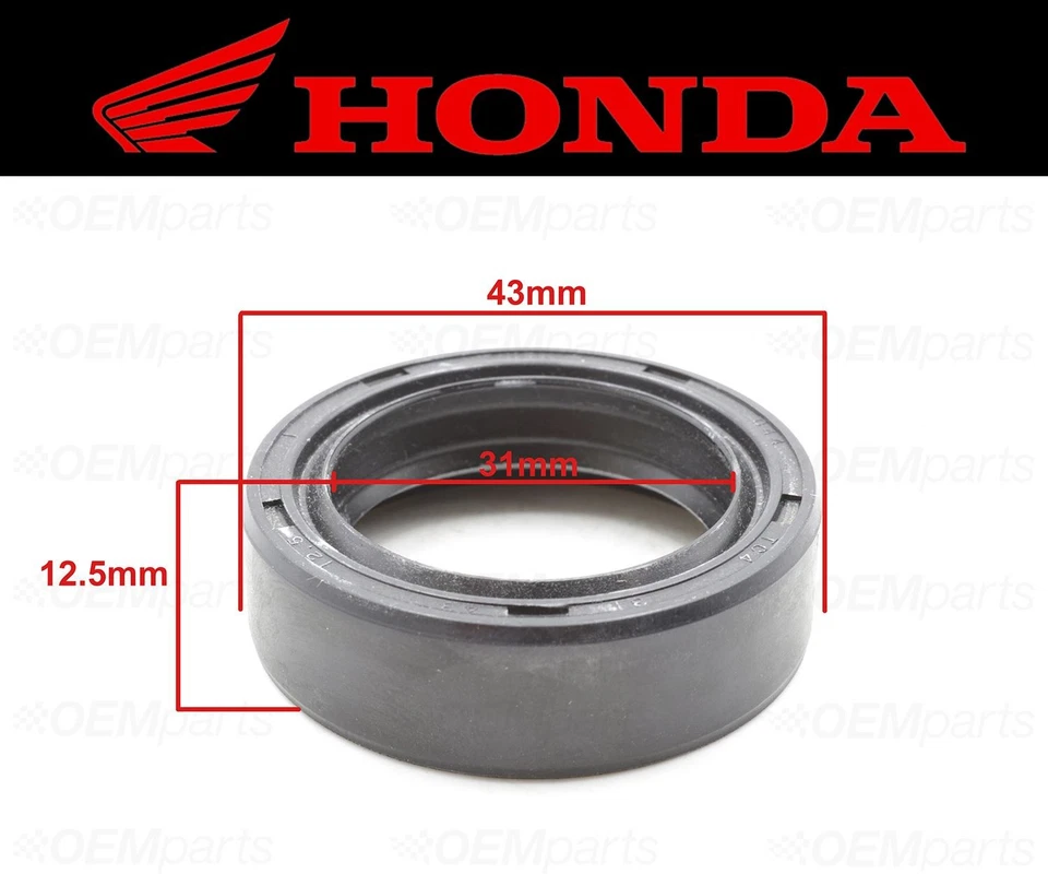 Juego de (2) sello de aceite de horquilla delantera Honda (ver tabla de montaje) #91255-331-671 Foto 3 de 3