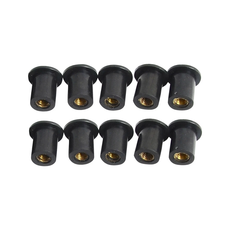 10x M5 Rubber Well Nut Windscreen & Fairing Wellnuts for Yamaha Honda Harley ATV Foto 2 de 4