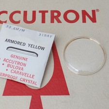 Bulova Acrylic Watch Crystal 30.0mm Part 446AY Armored Yellow New Old Stock