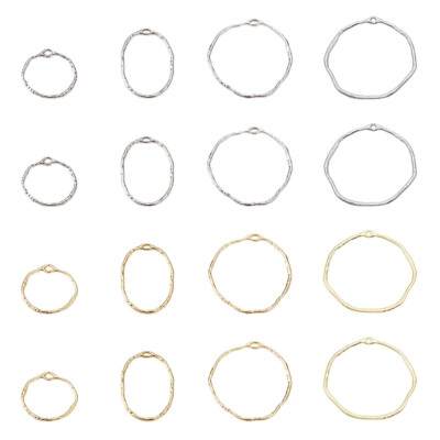 48 Stck./Box Ring Offene Einfassung Charms Legierung Rahmen Anhänger für Harz Schmuck Formen