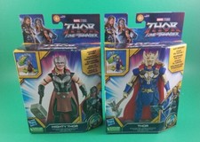 Marvel Thor Love And Thunder Deluxe 6" Mighty Thor, and Thor Jane Foster Lot