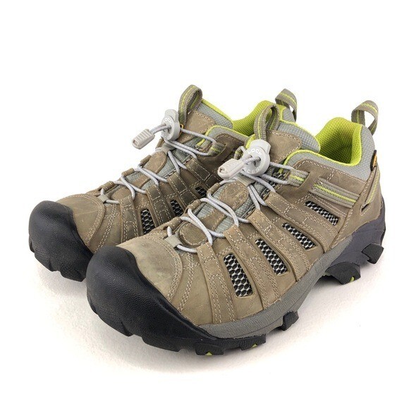 Scarpe da trekking basse ventilate Keen Voyageur da donna taglia 9 5 EUR 40 verde lime Brindle