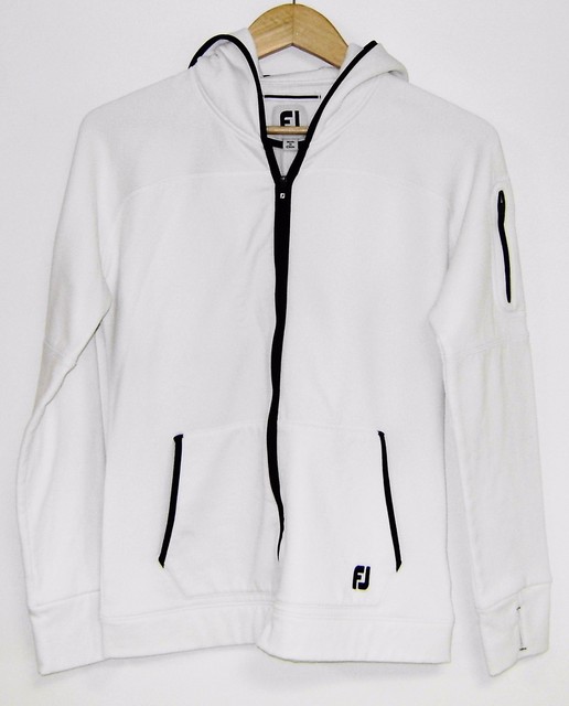 NWT Footjoy Golf Ladies Performance Fleece Hoodie, White, 23456, $125 Retail | eBay