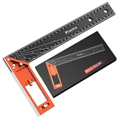 PRECIVA Carpenter Square Tool Combination Square 12"/300mm Stainless Steel Angle Ruler