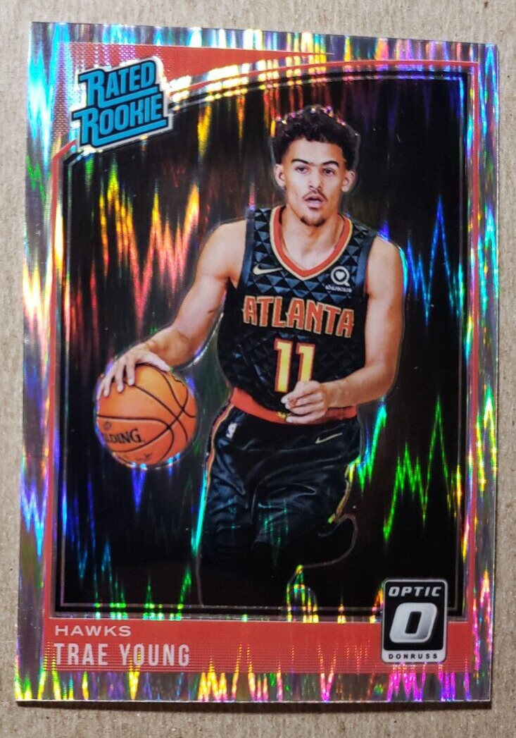 2018-19 Panini Donruss Optic Shock Prizm Trae Young RC #198 Atlanta Hawks Rookie