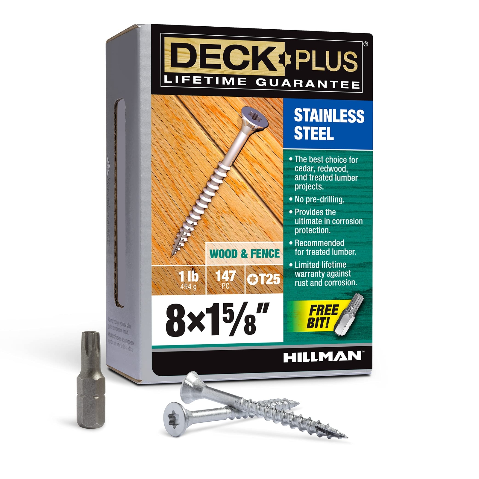 Stainless Steel Decking Screws #8 x 1-5/8