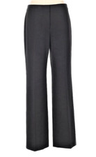 New Classiques Entier sz 12 Black Flat Front Ponte Knit Midrise Pants Curvy Fit