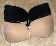 Aisprts Invisible Adhesive Silicone Bras 2pack A Cup Beige Black Laced Closure