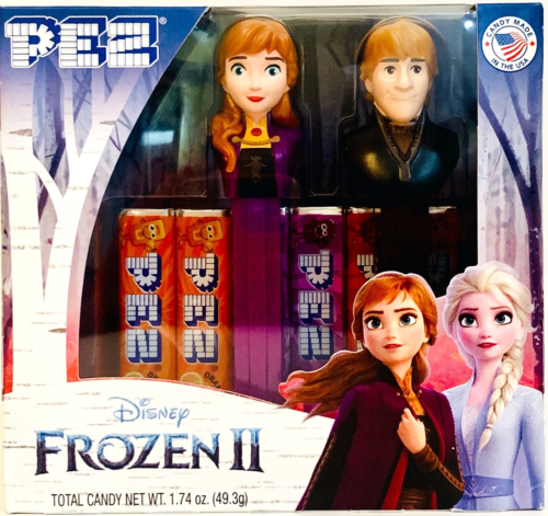 PEZ Disney Frozen 2 Anna & Kristoff Spender & 6 Süßigkeitenrollen Geschenkset - Bild 1 von 2