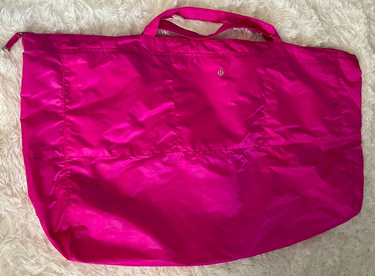 Lululemon Pink Foldable Versitile Gym/Yoga Tote Bag/Duffel Overnight Bag RARE | eBay Lululemon Pink Foldable Versitile Gym/Yoga Tote Bag/Duffel Overnight Bag RARE | eBay