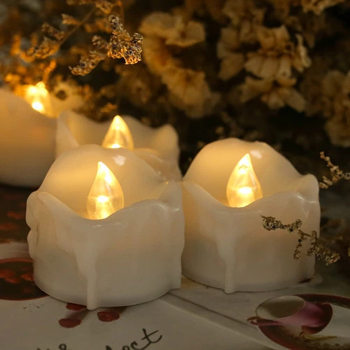 12/24PCS Flameless LED Tea Lights Votive Candles Lamp Decor Battery Operated Set - Picture 3 of 18