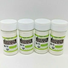 4 x Trader Joe's STEVIA EXTRACT Organic Vegan 1 oz per bottle Best By 2029
