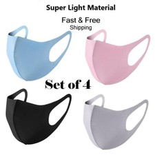 4Pack Mix Unisex Face Mask Reusable Washable Cover Masks Fashion Cloth Men Women