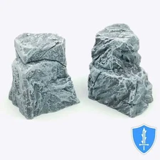 Broken Ground Tall Rocks x2 - Monster Fight Club D&D Pathfinder Painted Scenery