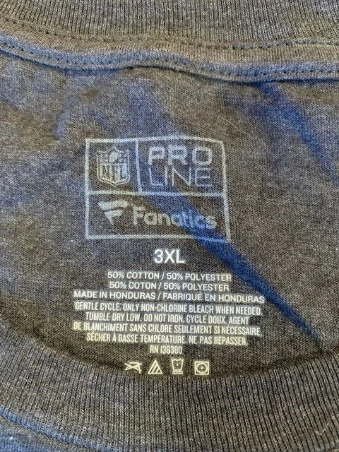 Pro Line Fanatics Denver Broncos NFL серый коротким рукавом рубашка 3XL ~ новый без ЯРЛЫКОВ - Изображение 3 из 4