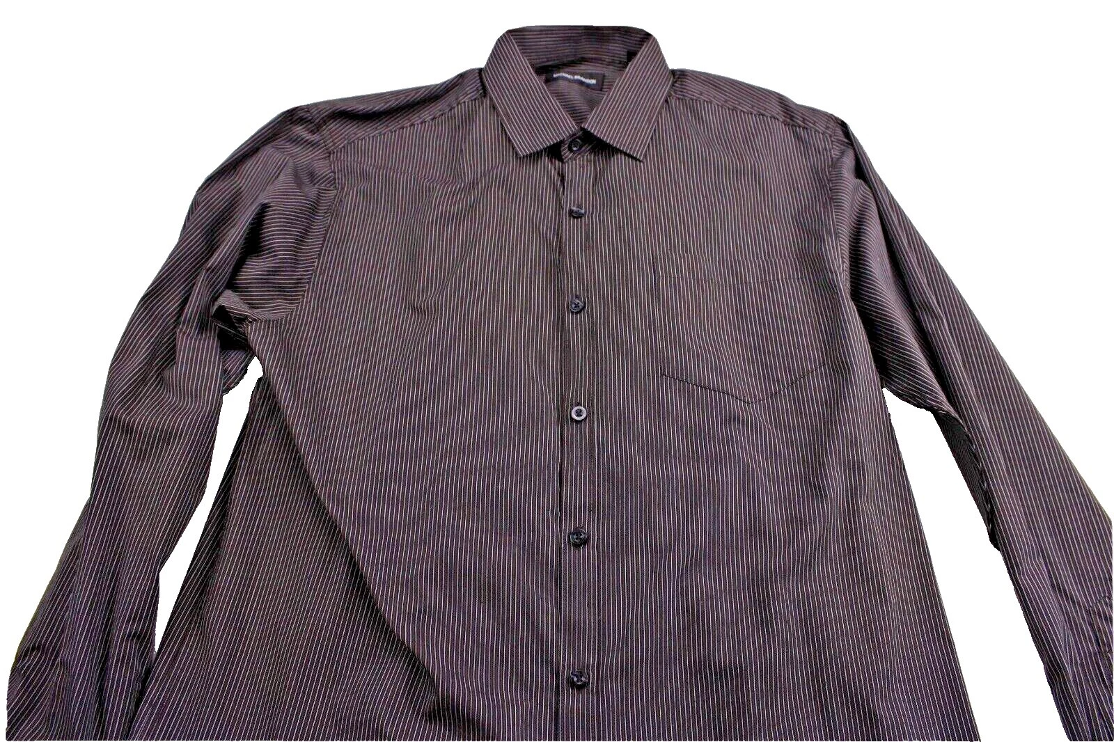 Camisas de vestir para hombre Michael Brandon de mezcla de algodón a rayas