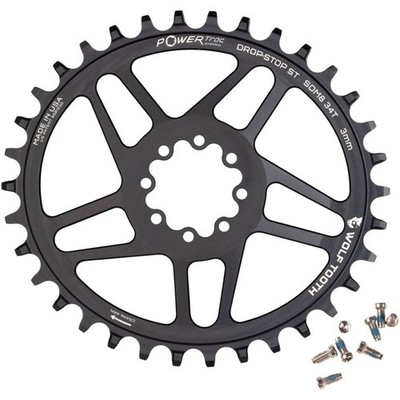 Elliptical Direct Mount Chainring - 34t, SRAM 8-Bolt DM, Black SDM8-V-S-03P-34