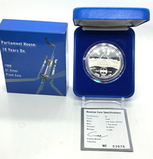 1998 $1 Dollar RAM 1 oz SILVER PROOF PARLIAMENT HOUSE  10 Years On .999 1oz coin