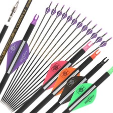30" Pure Carbon Arrow SP350-600 Archery RecurveBow ID6.2mm Compound Bow Shooting