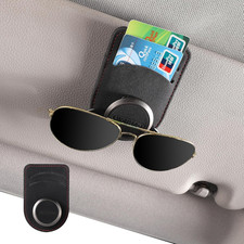Sunglass Holder for Car Visor Clip - Suede Universal Car Glasses Holder 2 T...