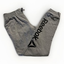 Reebok Joggers Girls Large 12 Gray Sweatpant Drawstring Pockets Athleisure