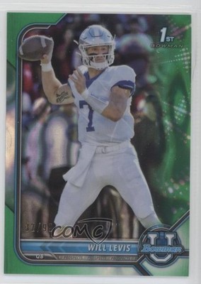 2021-22 Bowman U Chrome Prospects Green Lava Refractor 32/99 Will Levis #52 13c1