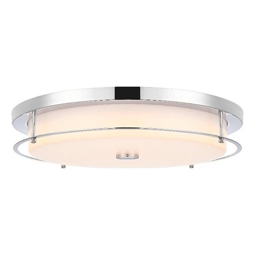 Living District Kolson 20" Led Flush Mount in Chrome - Picture 1 of 8