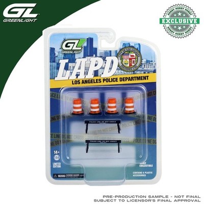 Greenlight 1/64th scale LAPD Road Accessory Pack