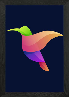 Tier Farbverlauf Design 19 gerahmte Wandbilder Poster Leinwanddruck Bild