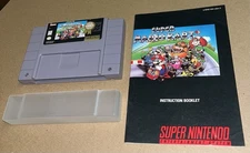 SUPER MARIO KART Game Cartridge & Manual for the Nintendo SNES