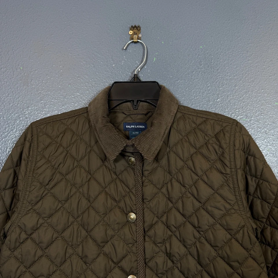 Ralph Lauren XL (16) young fit XS Мужская зеленая стеганая куртка - Изображение 2 из 4